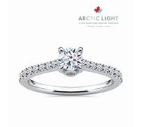 Engagement Ring Arctic Light Platinum Round Solitaire 0.50ct Diamond Ring