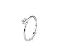 Engagement Ring Band, Women's Anniversary Rings Classic 6 Prong Solitaire Round Lab Diamond 0.25ct 14K White Gold Size U 1/2