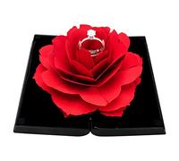 Engagement Ring Box,Ring Rose Box Surprise Jewelry Storage Holder for Woman as Proposal Engagement Wedding Ring Jewelry Gift ect.