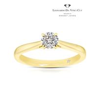 Engagement Ring Leonardo Da Vinci Cut 18ct Yellow Gold Solitaire 0.33ct Diamond Ring