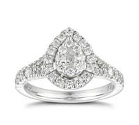 Engagement Ring Neil Lane 14ct White Gold Pear 0.81ct Diamond Ring