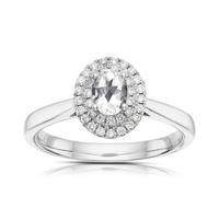 Engagement Ring Origin Platinum Double Halo 0.50ct Diamond Ring