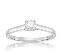 Engagement Ring Platinum Four Claw Solitaire 0.25ct Diamond Ring