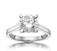 Engagement Ring Platinum Four Claw Solitaire 1.50ct Diamond Ring