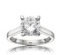 Engagement Ring Platinum Four Claw Solitaire 2ct Diamond Ring