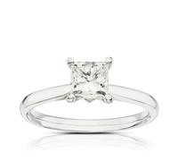 Engagement Ring Platinum Princess Cut Solitaire 1ct Diamond Ring