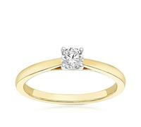Engagement Ring The Diamond Story 18ct Yellow Gold Solitaire 0.25ct Diamond Ring