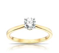 Engagement Ring The Diamond Story 18ct Yellow Gold Solitaire 0.50ct Diamond Ring