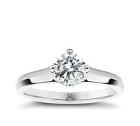 Engagement Ring The Diamond Story Platinum Compass Set Solitaire 0.33ct Diamond Ring