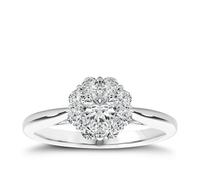 Engagement Ring The Diamond Story Platinum Flower Cluster 0.50ct Diamond Ring