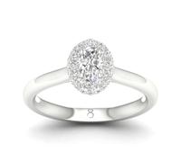 Engagement Ring The Diamond Story Platinum Oval 0.50ct Diamond Ring