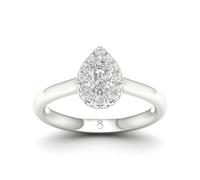 Engagement Ring The Diamond Story Platinum Pear 0.50ct Diamond Ring