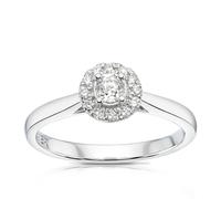 Engagement Ring The Forever Diamond 18ct White Gold Round Halo 0.25ct Diamond Ring