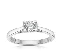 Engagement Ring The Forever Diamond 18ct White Gold Solitaire 0.50ct Diamond Ring