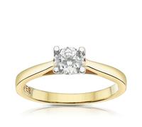 Engagement Ring The Forever Diamond 18ct Yellow Gold Solitaire 0.50ct Diamond Ring