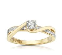 Engagement Ring The Forever Diamond 18ct Yellow Gold Twist 0.33ct Diamond Ring