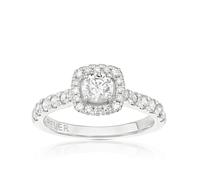 Engagement Ring The Forever Diamond Platinum 1ct Diamond Halo Ring