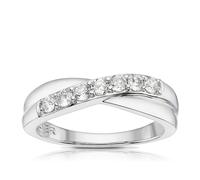 Engagement Ring The Forever Diamond Platinum Crossover 0.28ct Diamond Ring