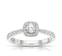 Engagement Ring The Forever Diamond Platinum Halo 0.50ct Diamond Ring
