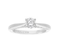 Engagement Ring The Forever Diamond Platinum Solitaire Hidden Accent 1ct Diamond Ring
