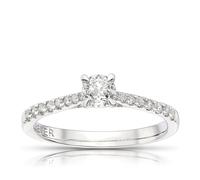 Engagement Ring The Forever Diamond Platinum Solitaire Shoulder Detail 0.50ct Diamond Ring
