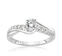 Engagement Ring The Forever Diamond Platinum Twist Solitaire 0.50ct Diamond Ring
