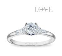 Engagement Ring Vera Wang 18ct White Gold Solitaire Certificated 0.70ct Diamond Ring