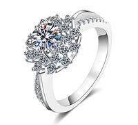 Engagement Rings for Women, 0.8 Carat D Color VVS1 Moissanite S925 Sterling Silver Wedding with Certificate(6)