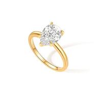 Engagement Rings for Women 14K Gold Plated Pear Cubic Zirconia Ring Dainty Gold Promise Ring Wedding Band Rings for Women Trendy Gold Jewelry