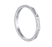 Engagement Rings for Women, Promise Ring 9K White Gold Round for Wedding Proposal Jewelry Size N 1/2