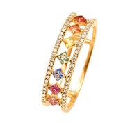 Engagement Round Cut Zirconia Women's Wedding Rings Jewelry Rings Women's Full Diamond Women's Rings Full Diamond Couples Rings Anarchy Ring (Gold, 8)
