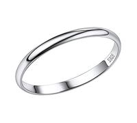 engagement Wedding Band Couples Silver Rings 2mm Plain Silver Band Ring