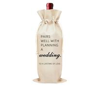 Engagement Wedding Gifts for Newlyweds Married Couple Gift for Him Her Husband Wife Newly Wed Gifts for Bride and Groom Bridal Shower Gift Bag for Couples Fiance Fiancee Planning A Wedding Wine Bag