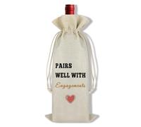 Engagement Wine Bag Engagement Gifts for Couples Engagement Party Decorations Pairs Well With Engagements Wine Bottle Bag Newly Wed Gift Engaged Couples Gift