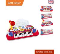 Engaging 24-Key Piano Toy with Microphone & Reading Desk for Budding Musicians