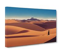 Engaging Desert Canvas Wall Art Print Ready to Hang, Framed Picture for Living Room Bedroom Home Office Décor, 30x20 Inch (76x50 cm)