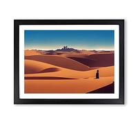 Engaging Desert Framed Print | A4 Black Framed Wall Art | Ready to Hang | Modern Landscape Picture | Living Room Bedroom Lounge Office