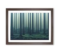 Engaging Forest H1022 Framed Print for Living Room Bedroom Home Office Décor, Wall Art Picture Ready to Hang, Walnut A3 Frame (46 x 34 cm)