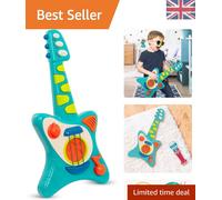 Battat - Lil' Rocker's Toy Guitar - Play Blue Guitar with Songbook - Acoustic, Electric, and Song Modes, Toddlers, Children - 2 Years +