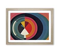 Engaging Modern Abstract Art H1022 Framed Print for Living Room Bedroom Home Office Décor, Wall Art Picture Ready to Hang, Oak A3 Frame (46 x 34 cm)