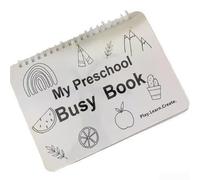 Engaging Preschool Busy Book Featuring 30 Learning Sections for Alphabet Numbers Shapes Colors Weather Transportation and Animal Recognition Practice