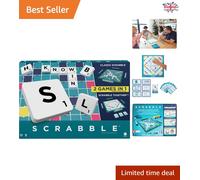 Engaging Scrabble Board Game for 2-4 Players: Discover Word Skills Together