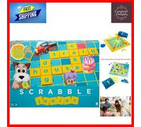 Engaging Scrabble Junior Game for Kids - 2-Sided Board & Fun Letter Challenges