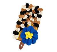 Engaging Small Animal Pet Feeding Board With Flower Design Encourages Natural Foraging Behavior Washable Training Tool Slow Feeder Mat