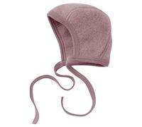 Engel 100% merino wool fleece hat baby infant newborn bonnet (0-6 Months, Rosenholz melange)