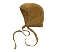 Engel 100% merino wool fleece hat baby infant newborn bonnet (50/56, Saffron melange)