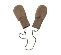 Engel 100% merino wool fleece mittens newborn no scratch (Walnut melange)