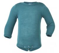 Engel - Baby Bodysuit Long Sleeve with Press Studs on Shoulder - Merino base layer size 50/56, turquoise
