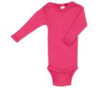Engel - Baby Bodysuit Long Sleeve with Press Studs on Shoulder - Merino base layer size 62/68, pink