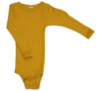 Engel - Baby Bodysuit Long Sleeve with Press Studs on Shoulder - Merino base layer size 74/80, yellow